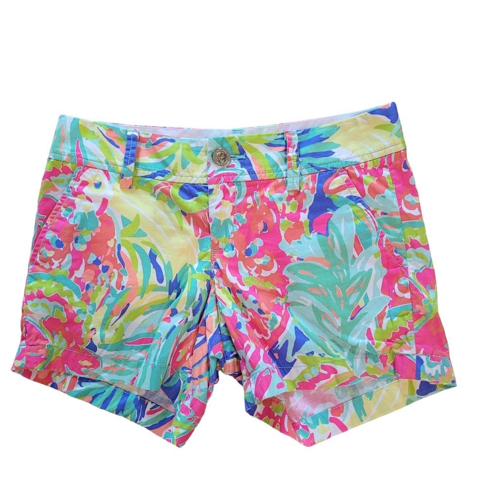 Lilly Pulitzer Floral Colorful The Callahan Shorts‎ Size 0